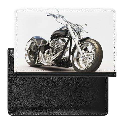 FENAC Reisepasshülle Schwarzes Motorrad Reisepass Schutzhülle Geldbörsen Für Kreditkarten Ausweis Reisedokumente von FENAC