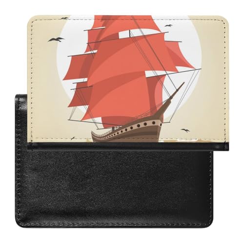 FENAC Reisepasshülle Segelboot Reisepass Schutzhülle Geldbörsen Für Kreditkarten Ausweis Reisedokumente von FENAC