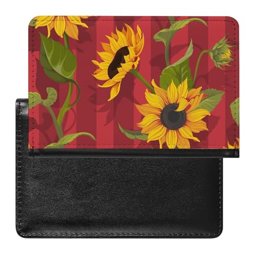 FENAC Reisepasshülle Sonnenblume Reisepass Tasche Reise Gadget Impfpass Hülle Für Damen Herren von FENAC
