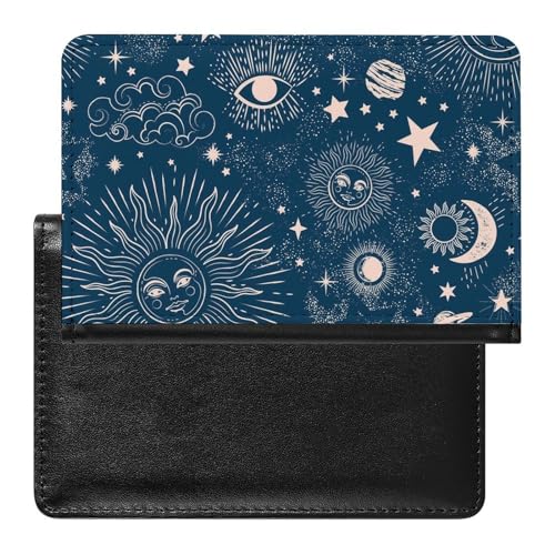 FENAC Reisepasshülle Sterne Sonne Mond Reisepass Tasche Reise Gadget Impfpass Hülle Für Damen Herren von FENAC