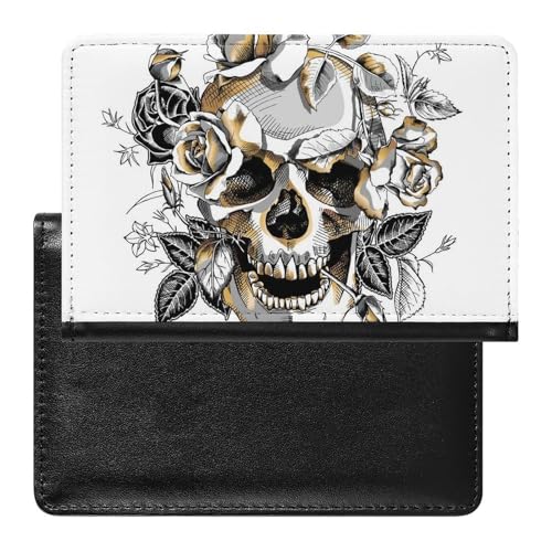 FENAC Reisepasshülle Totenkopf Reisepass Schutzhülle Geldbörsen Für Kreditkarten Ausweis Reisedokumente von FENAC