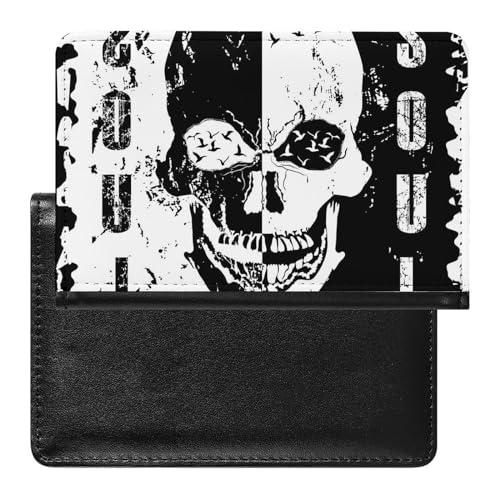 FENAC Reisepasshülle Totenkopf Reisepass Tasche Reise Gadget Impfpass Hülle Für Damen Herren von FENAC