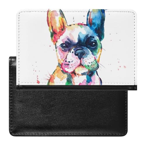 Reisepass Hülle Farbe Bulldogge Passhülle Reisepassetui Reisezubehör Passport Holder Für Damen Herren von FENAC