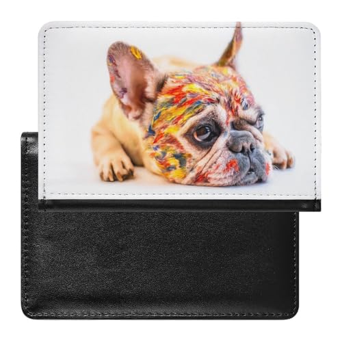 Reisepass Hülle Mops Hund Farbe Passhülle Reisepassetui Reisezubehör Passport Holder Für Damen Herren von FENAC