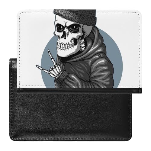 Reisepass Hülle Totenkopf Funky Passhülle Reisepassetui Reisezubehör Passport Holder Für Damen Herren von FENAC