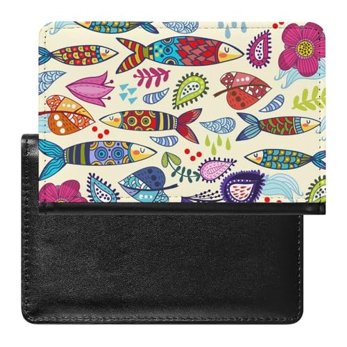 Reisepasshülle Farbe Fisch Reisepass Schutzhülle Geldbörsen Für Kreditkarten Ausweis Reisedokumente von FENAC
