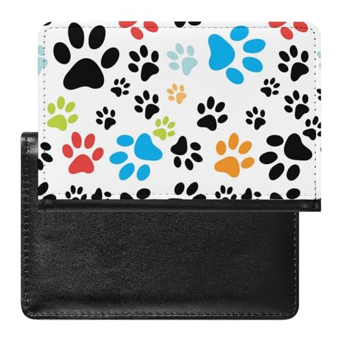 Reisepasshülle Farbe Hundepfote Reisepass Tasche Reise Gadget Impfpass Hülle Für Damen Herren von FENAC