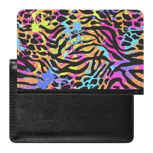 Reisepasshülle Farbe Leopard Reisepass Tasche Reise Gadget Impfpass Hülle Für Damen Herren von FENAC