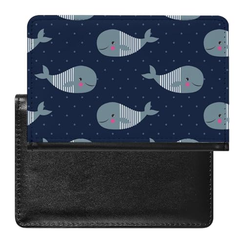 Reisepasshülle Gestreifter Blauer Fisch Reisepass Tasche Reise Gadget Impfpass Hülle Für Damen Herren von FENAC