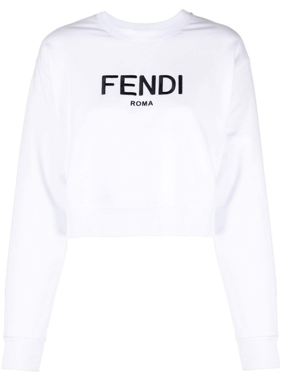 FENDI Cropped-Sweatshirt mit Logo - Weiß von FENDI