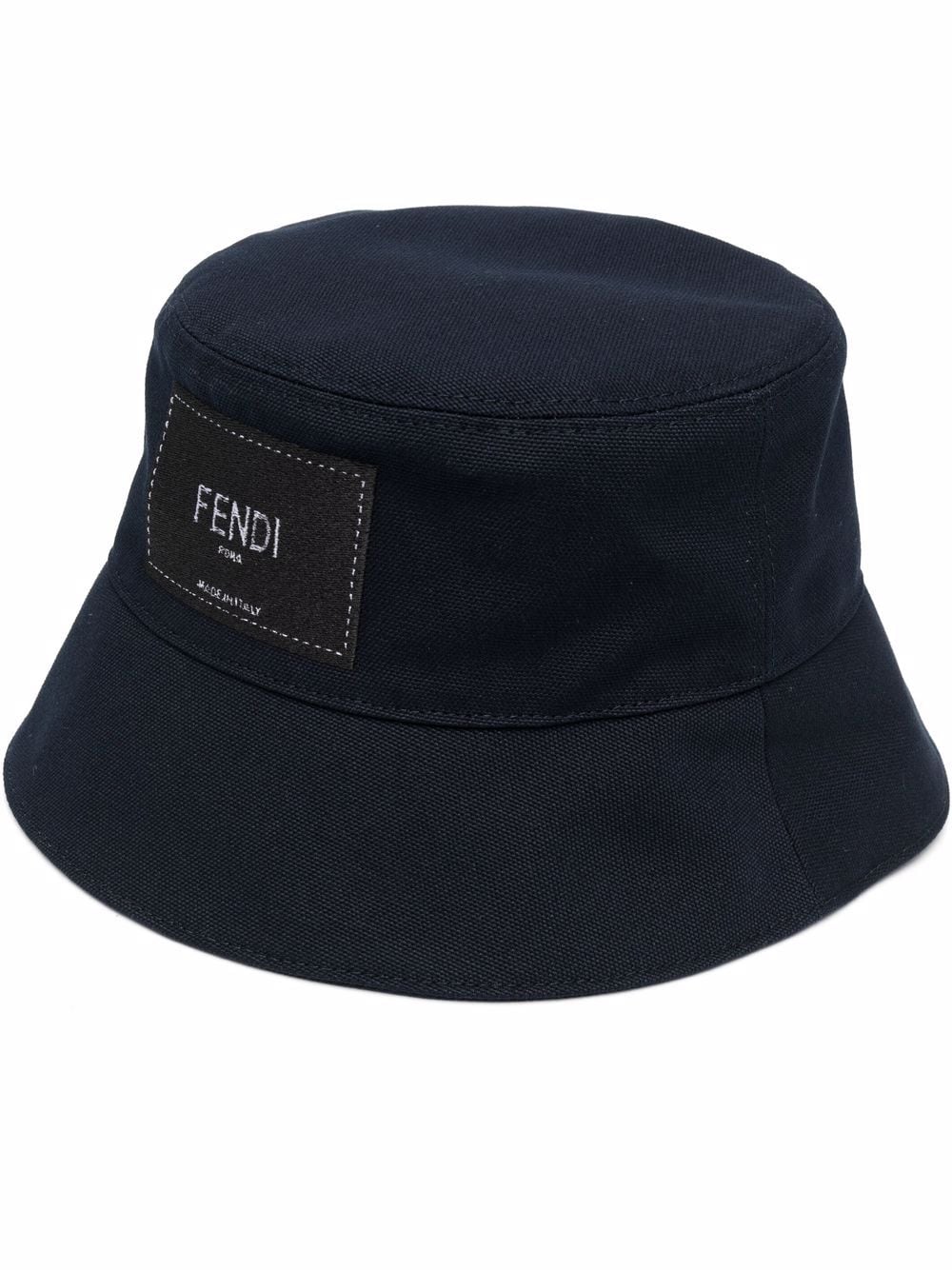 FENDI Fischerhut mit Logo-Patch - Blau von FENDI