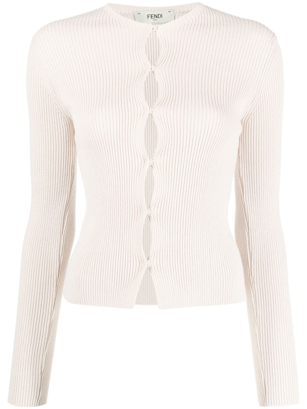 FENDI Gerippter Cardigan - Nude von FENDI