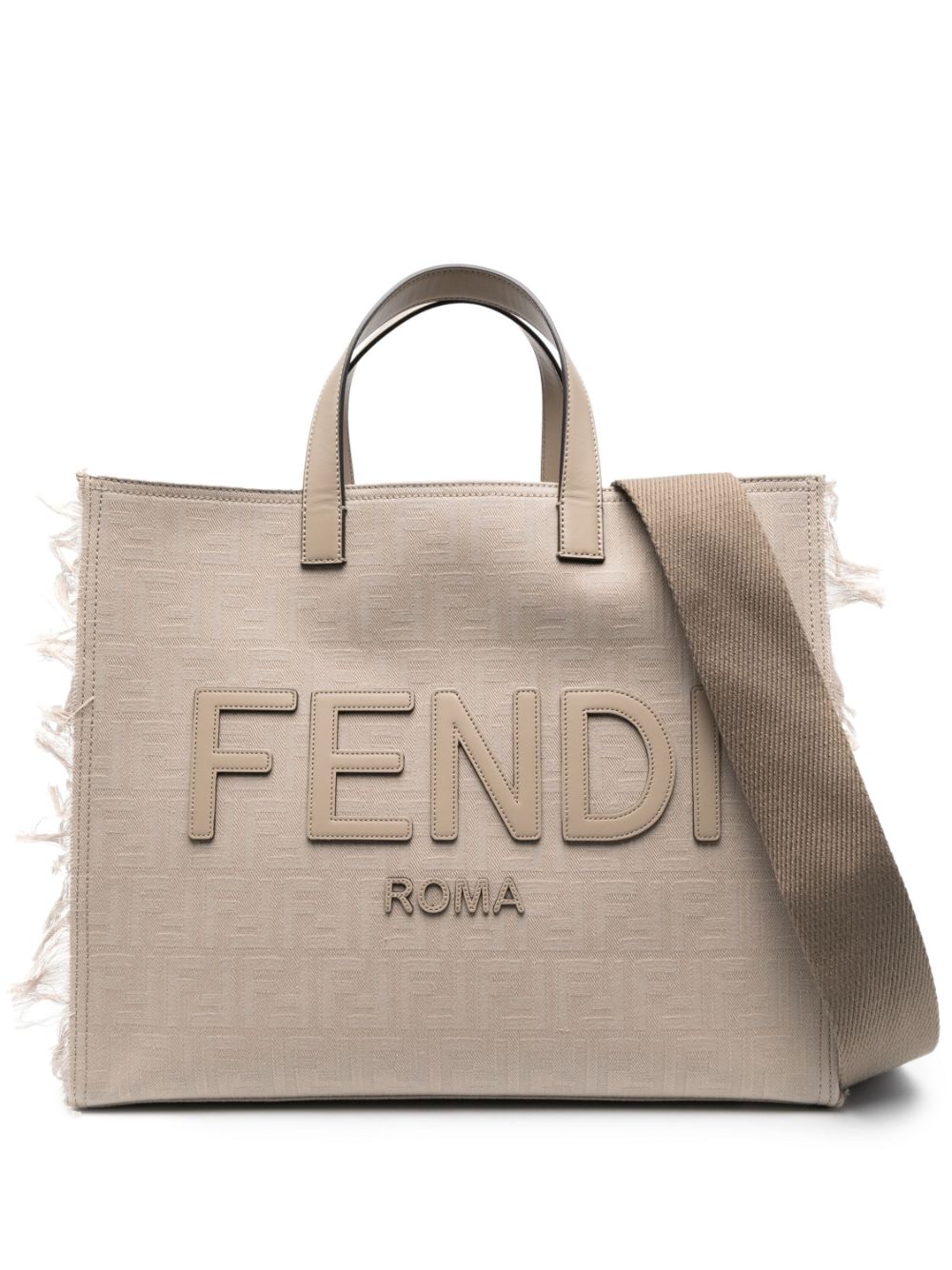 FENDI Großer Jacquard-Shopper - Grau von FENDI