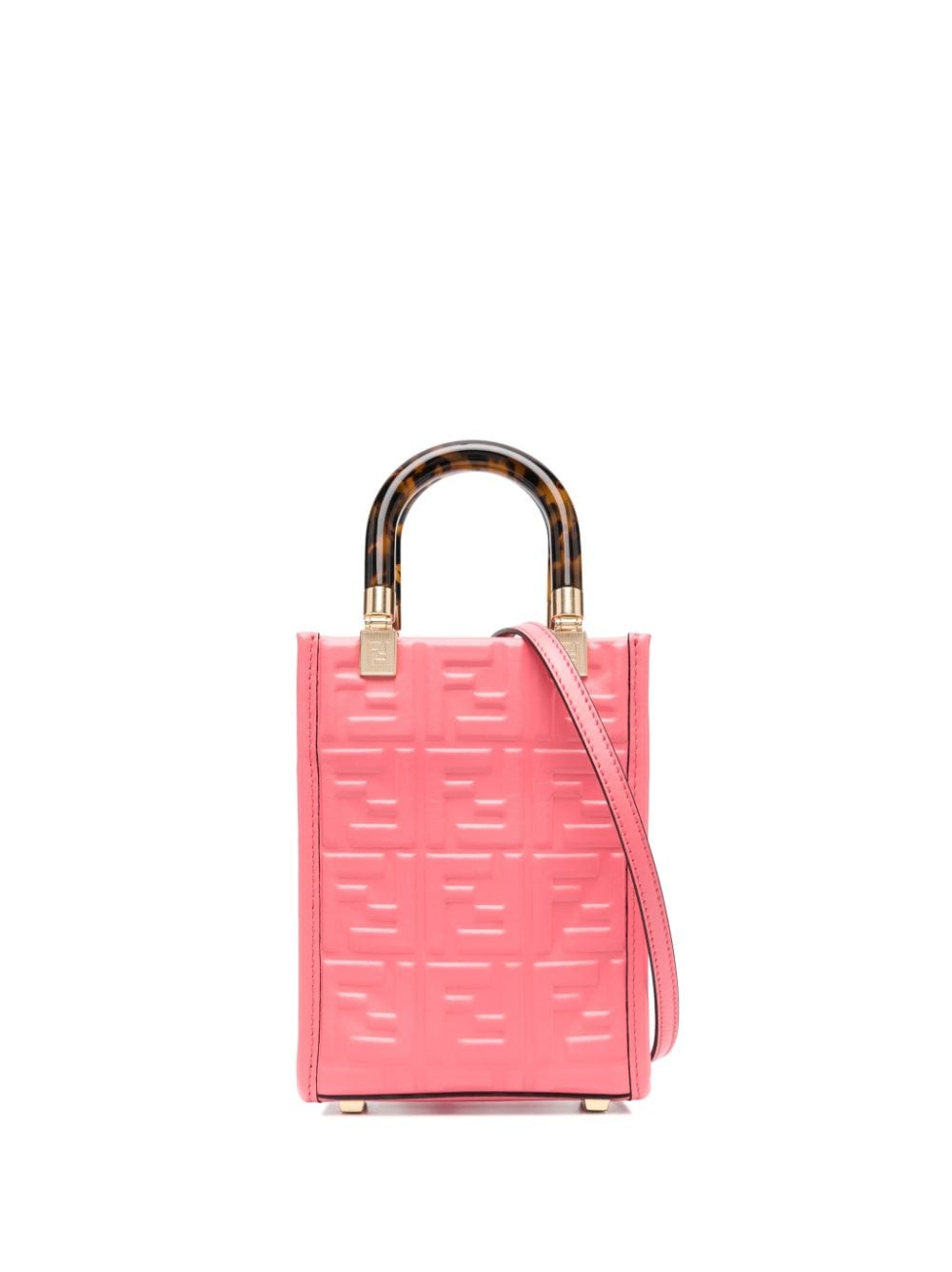 FENDI Handtasche mit Monogramm-Prägung - Rosa von FENDI