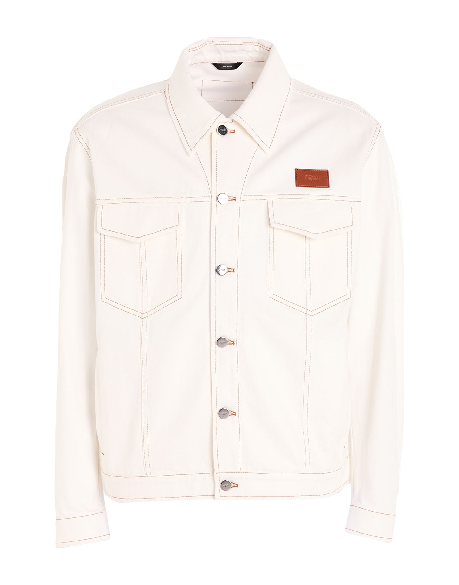 FENDI Jeansjacke/-mantel Herren Off white von FENDI