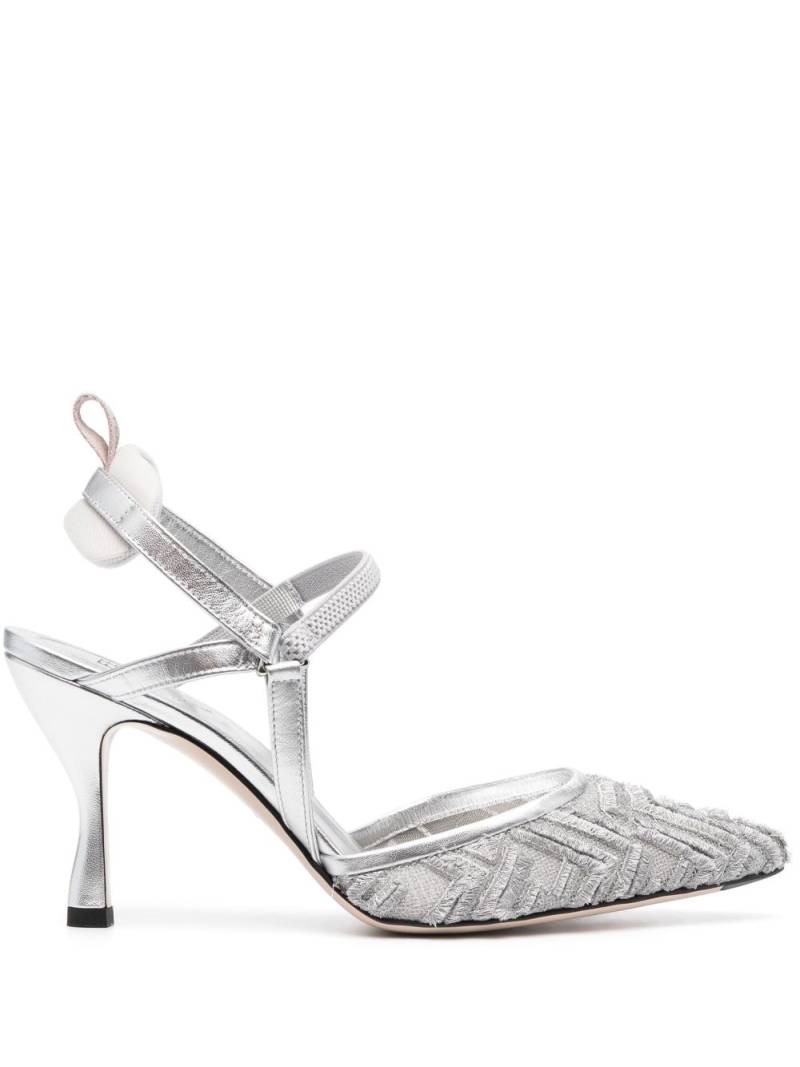 FENDI Pumps mit Monogramm 90mm - Grau von FENDI