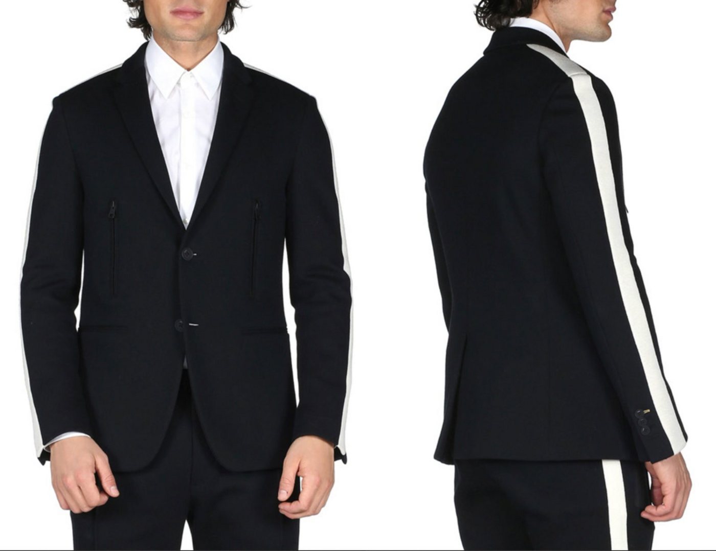 FENDI Sakko Fendi Track Stripe Sideline Cotton Jersey Jacket Blazer Jacke Anzug Sa von FENDI