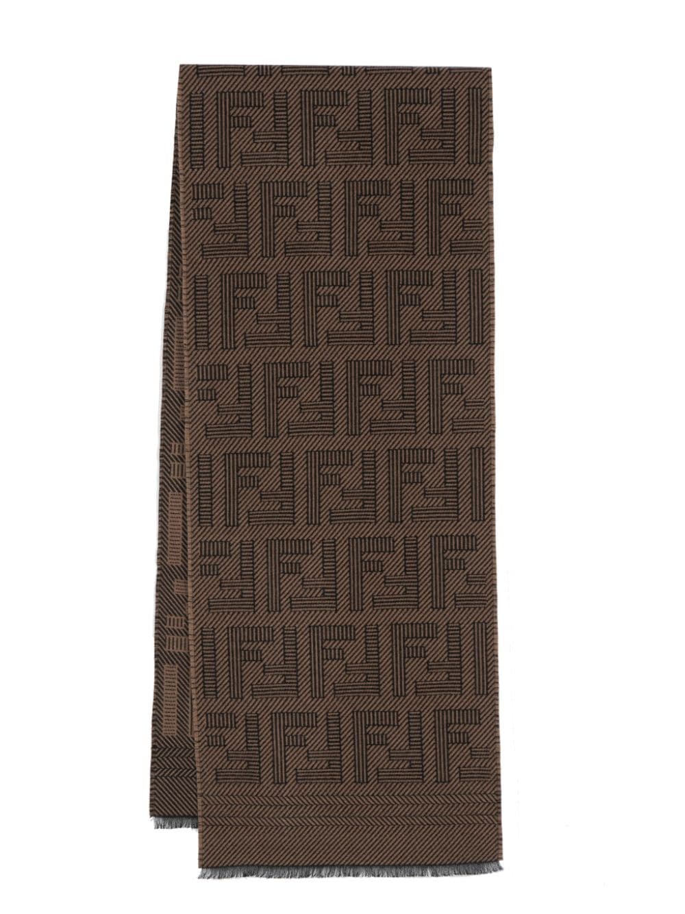 FENDI Schal mit FF-Muster - Braun von FENDI