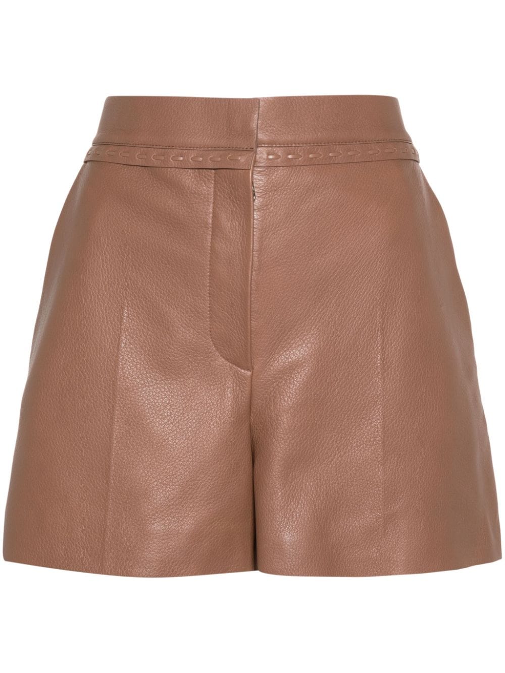 FENDI Shorts aus Leder - Braun von FENDI