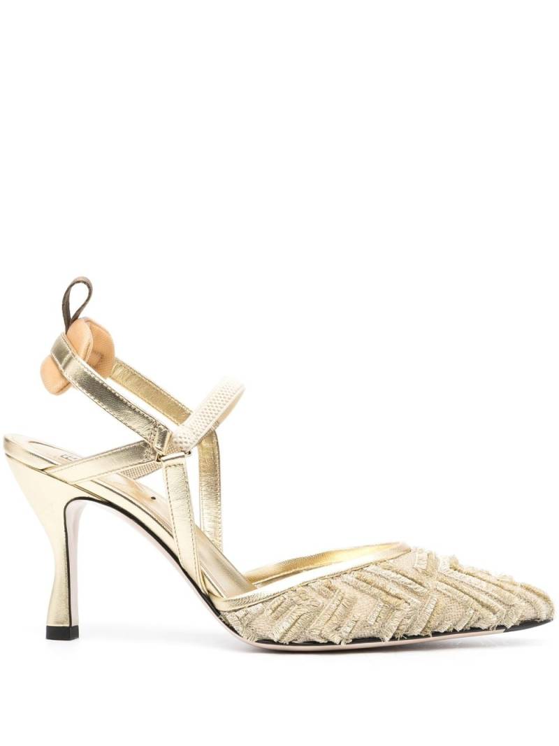 FENDI Slingback-Pumps 85mm - Gold von FENDI