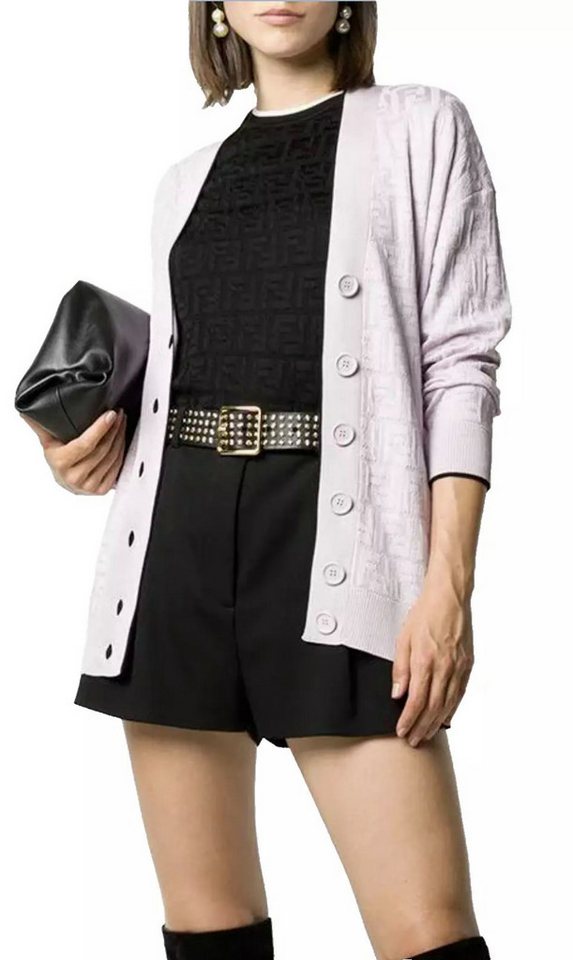 FENDI Strickjacke FF Stickerei Cardigan FF-Monogramm ist als Allover-Motiv von FENDI