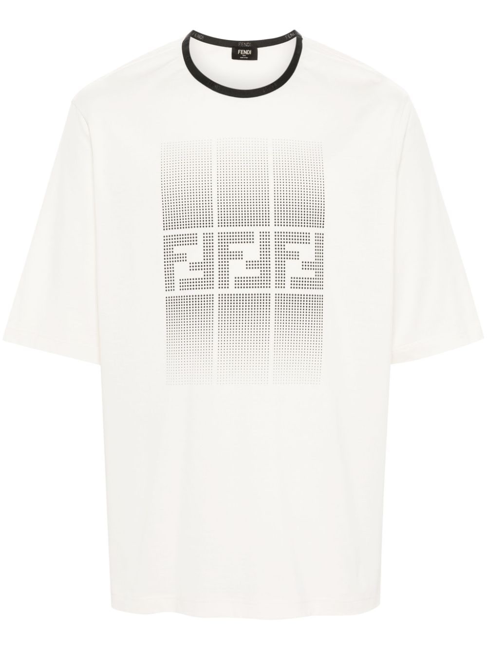 FENDI T-Shirt mit FF-Motiv - Nude von FENDI