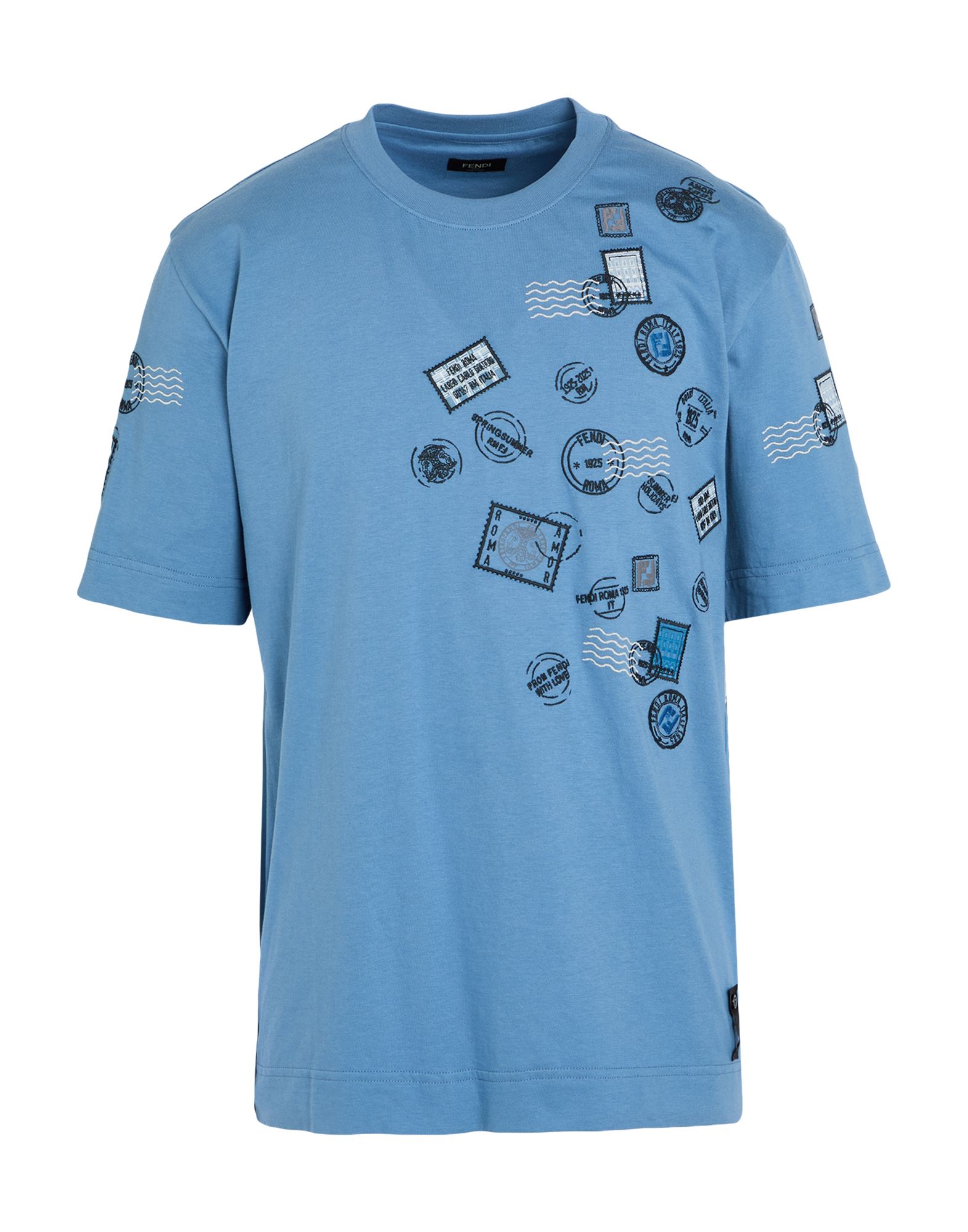 FENDI T-shirts Herren Taubenblau von FENDI