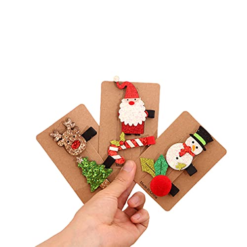 FENGHUNAYUE Schöne Weihnachts-Haarspangen Mädchen Haarnadel 3 Stück Haarschmuck für Babys Kinder als Geburtstags- und Kindertagsgeschenk FENGHUNAYUE Schöne Weihnachts-Haarspangen Mädchen Haarnadel 3 Stück Haarschmuck für Babys Kinder als Geburtstags- und Kindertagsgeschenk von FENGHUNAYUE