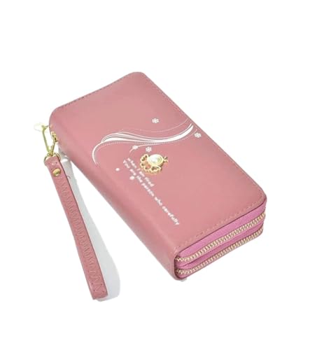 FENGJISUN Geldbörse Portmonaie Doppelschichtige Exquisite Reißverschluss-Geldbörse Für Damen, Lange, Einfache Clutch, Multifunktional Geldbeutel Brieftasche(P) von FENGJISUN