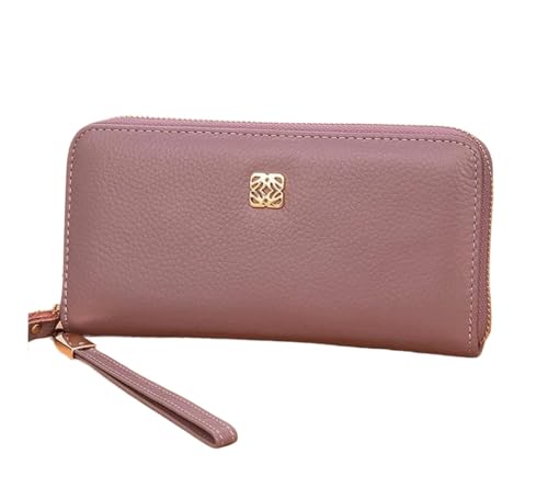 FENGJISUN Geldbörse Portmonaie Kartenhalter Persönlichkeit Geldbörsen Multifunktions-Reißverschluss-Leder-Geldbörse Damen-Leder-Geldbörse Mit Großer Kapazität Geldbeutel Brieftasche(Purple) von FENGJISUN