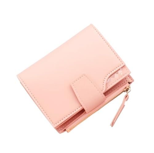 FENGJISUN Geldbörse Portmonaie Retro Langlebige Damen-Geldbörse, Einfache Brieftasche, Klassische Kompakte Geldbörsen Geldbeutel Brieftasche(Pink) von FENGJISUN