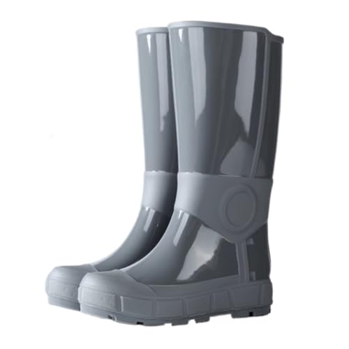 FENGJISUN Regenschuhe Außenbereich Damen Outdoor Regenstiefel High Top Wasserschuhe Rutschfeste Wasserdichte Gummischuhe Gartenschuhe Regenstiefel(G,37) von FENGJISUN