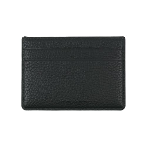 FENICE Kartenhalter Taschenhalter Einfache Brieftasche Vegan PU Leder mit schlankem minimalistischem Look für Damen & Herren, Schwarz, Einfach von Fenice