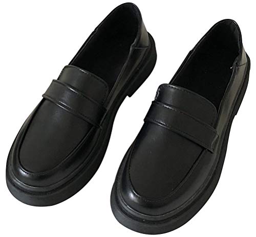 JK Damen-Uniformschuhe, Oxford-Schuhe, Slipper, klassische Penny-Loafers, Anime, Cosplay, Schwarz, 37.5 EU JK Damen-Uniformschuhe, Oxford-Schuhe, Slipper, klassische Penny-Loafers, Anime, Cosplay, Schwarz, 37.5 EU von FENIKUSU