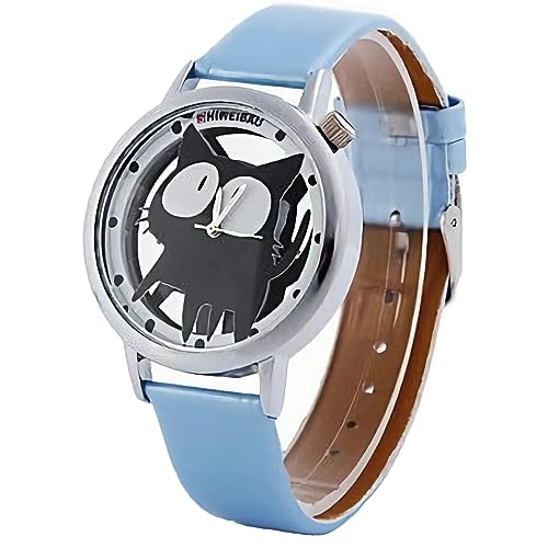 FENKOO Damen Modeuhr Quartz PU Band Armbanduhr/Karton Schwarz/Weiß/Blau/Rot/Rosa von FENKOO