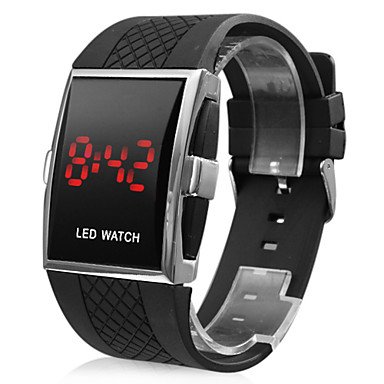 FENKOO Herren Armbanduhr digital LED/Kalender Caucho Band Schwarz Marke- von FENKOO