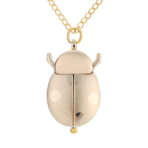 FENKOO Lady Bug weißes Zifferblatt Quarz Analog Halskette Uhr Frauen von FENKOO