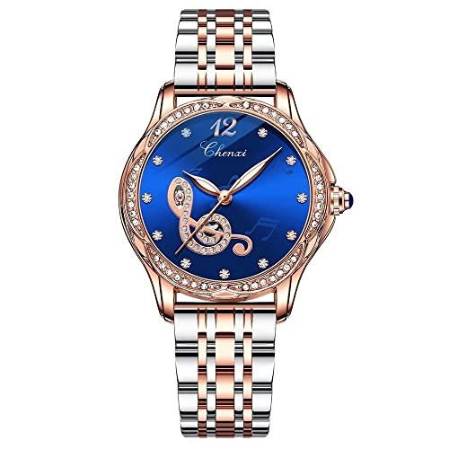 FENKOO Mode Damen Mechanische Uhr Leuchtend Wasserdicht Solide Stahlband Hohle Automatische Mechanische Uhr (Farbe : 10) von FENKOO