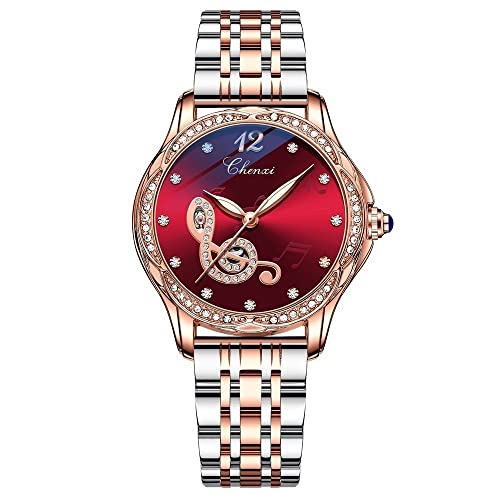 FENKOO Mode Damen Mechanische Uhr Leuchtend Wasserdicht Solide Stahlband Hohle Automatische Mechanische Uhr (Farbe : 11) von FENKOO