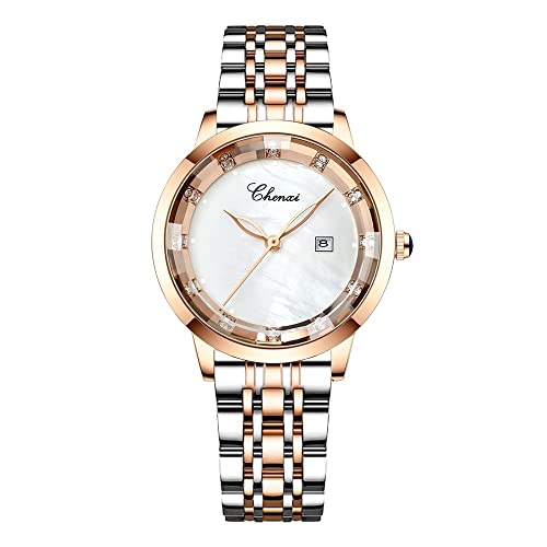 FENKOO Mode Damen kleine quadratische Quarzuhr Stahlband Diamant wasserdicht kleine grüne Uhr (Farbe : 2) von FENKOO