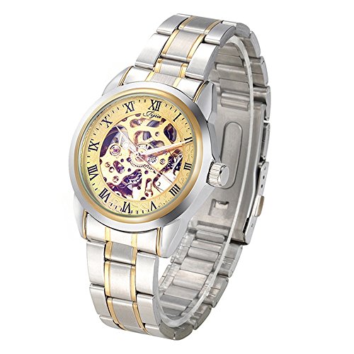 FENKOO Schöne Armbanduhren Mechanische Uhr der großen hohlen automatischen mechanischen Uhrdoppelperspektive (Color : 3) von FENKOO