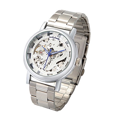 FENKOO Schöne Armbanduhren Mechanisches Uhrhohles Doppelperspektive mechanische Uhr des Drachenmuster-Phoenix-Musterstahlgürtels (Color : 3) von FENKOO