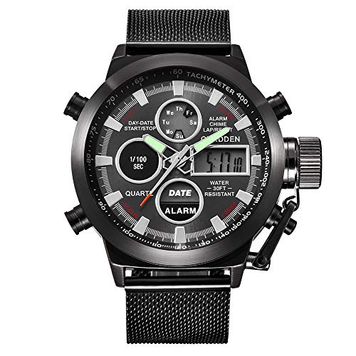 FENKOO Schöne Armbanduhren XONEW Marke Herrenuhr Legierung mit Sport elektronische Uhr Dual-Display (Color : 4) von FENKOO