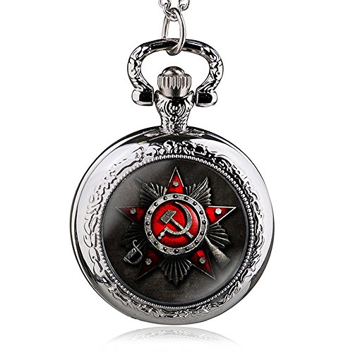 FENKOO Schöne Taschenuhr Russische Flagge Symbol Quarz Taschenuhr (Color : 2) von FENKOO