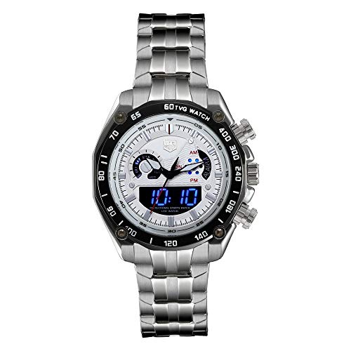 FENKOO TVG Armbanduhren TVG Herrenuhr mit wasserdichter Quarzuhrarmbanduhr des Weckers (Color : 2) von FENKOO