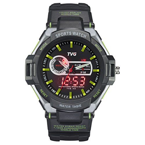 FENKOO TVG Armbanduhren TVG Sportuhr leuchtende wasserdichte elektronische Quarzuhr Männer Sportuhr (Color : 3) von FENKOO