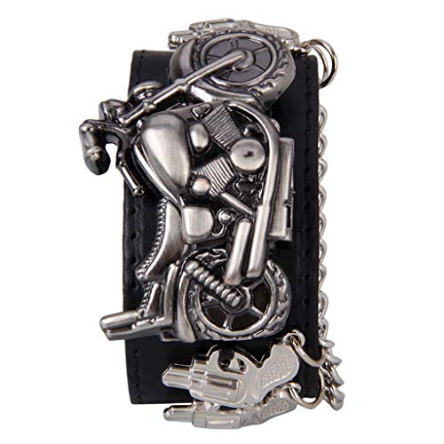 FENKOO Unisex Punk Style Uhr Motorrad Hip Hop dekorative Black Belt Uhr (Color : Black) von FENKOO