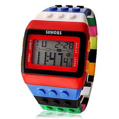 FENKOO Unisex Regenbogen Digital-Armbanduhr von FENKOO