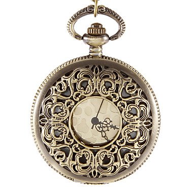 FENKOO Unisex Western Style Vintage-Bronze-Legierung Carve Quarz Analog Taschenuhr von FENKOO