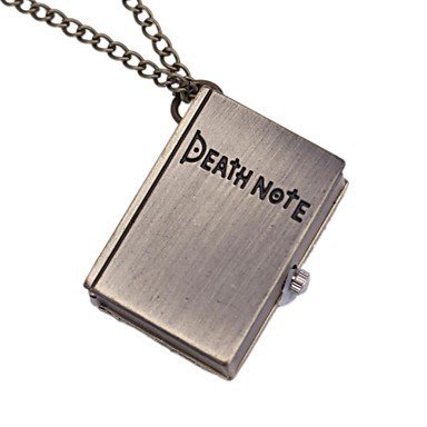 FENKOO Unisex Retro Death Note Buch Anhänger in Form von Quarz Taschenuhr mit Kette (Bronze) von FENKOO